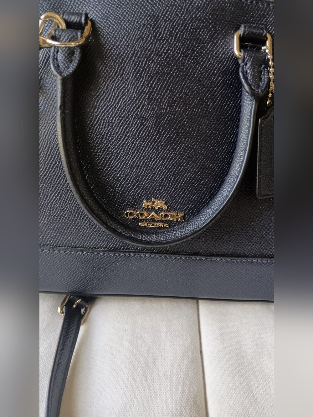 Coach Navy Dome Crossbody Bag with Gold Hardware - Picture 2 of 6